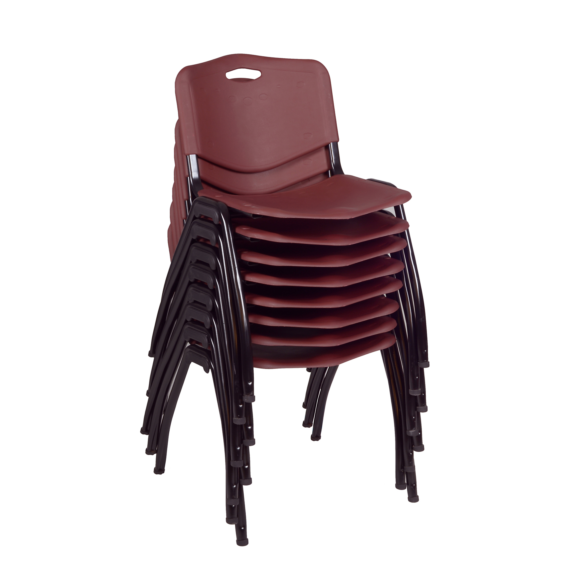 Regency Furniture, Lightweight Stackable Breakroom Chair Burgundy, Included (qty.) 8 Model# 4700BY8PK